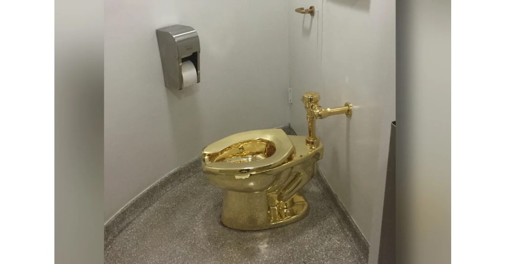 Golden toilet
