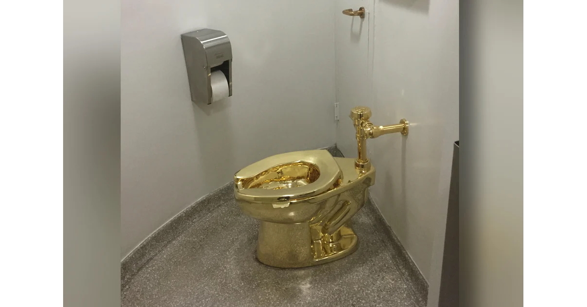 Golden toilet